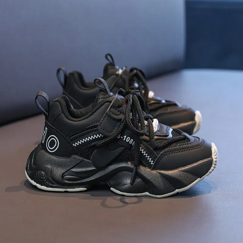 New Spring and Autumn Daddy Shoes Girls Trendy Versatile Thick Sole Mesh Breathable Casual Sports Shoes for Boys Sneakers I05209