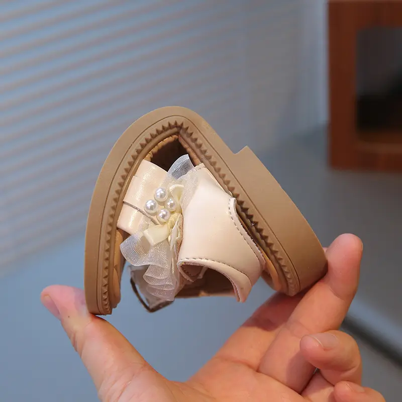 ·Sandals for Girls 2025 Summer New Platform Princess Shoe Cute Beading Baby Sandals Non Slip Student Children Girl Shoes I06078
