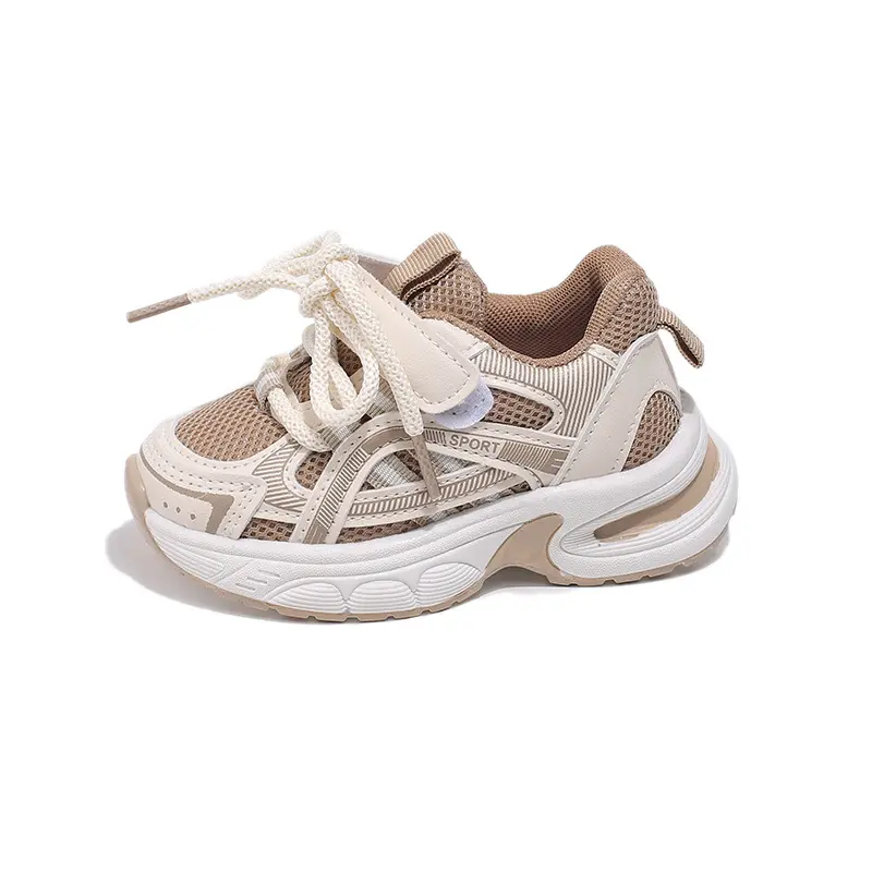 All Season New Breathable Children's Sports Shoes Little Student Shoes Flat with Boys Sneaker Shoes Girls Chunky Sneakers I06245