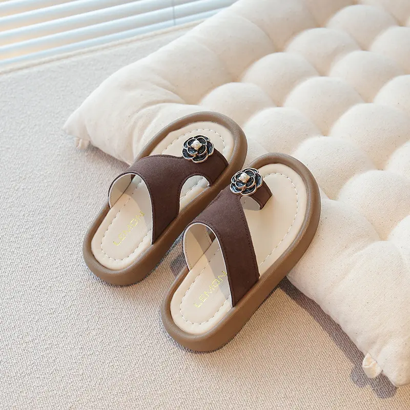 Bestselling 2025 Girls Princess Children's Summer Slippers Appliques Flip-flops Fashion Non-slip Outdoor Baby Girl Slides I05148