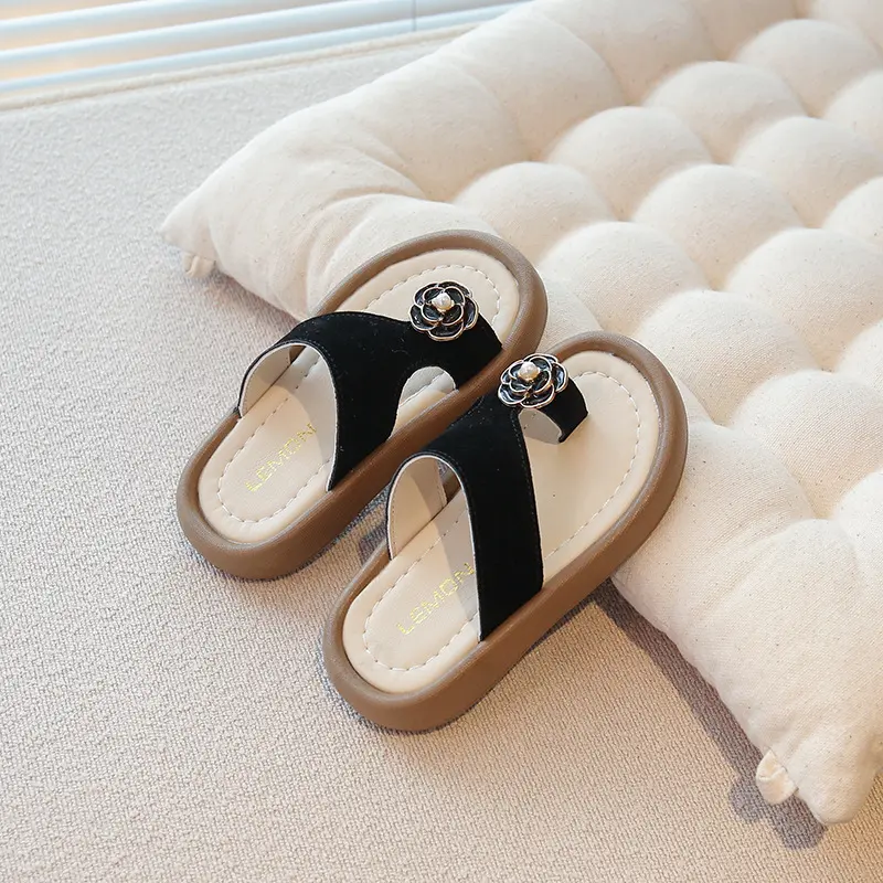 Bestselling 2025 Girls Princess Children's Summer Slippers Appliques Flip-flops Fashion Non-slip Outdoor Baby Girl Slides I05148