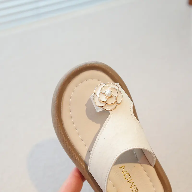 Bestselling 2025 Girls Princess Children's Summer Slippers Appliques Flip-flops Fashion Non-slip Outdoor Baby Girl Slides I05148