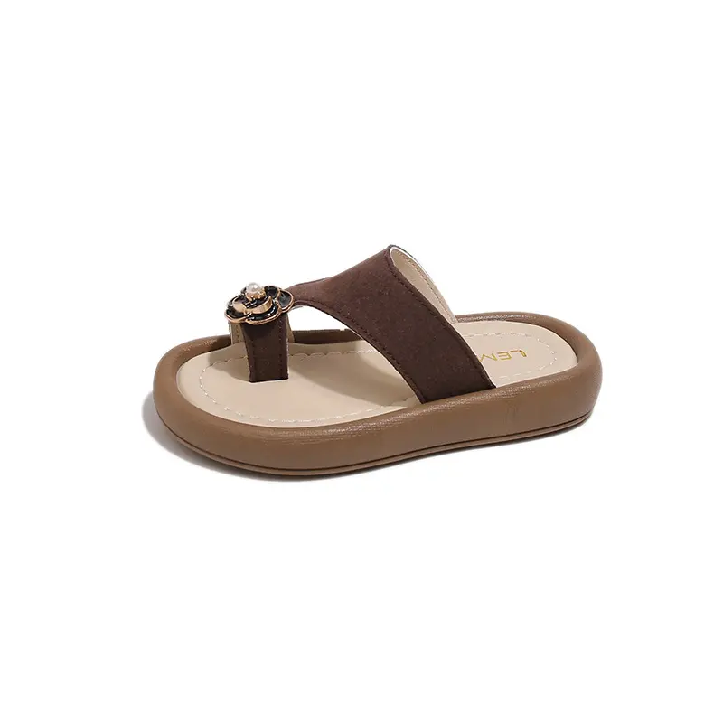 Bestselling 2025 Girls Princess Children's Summer Slippers Appliques Flip-flops Fashion Non-slip Outdoor Baby Girl Slides I05148
