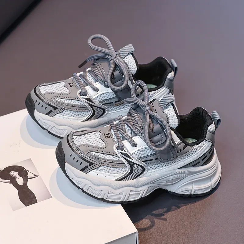 High quality Boy's Vulcanized Shoes Trendy All-match Increase Girl's Sneakers Student Walking Sport Shoes Outdoor Sneaker I03084