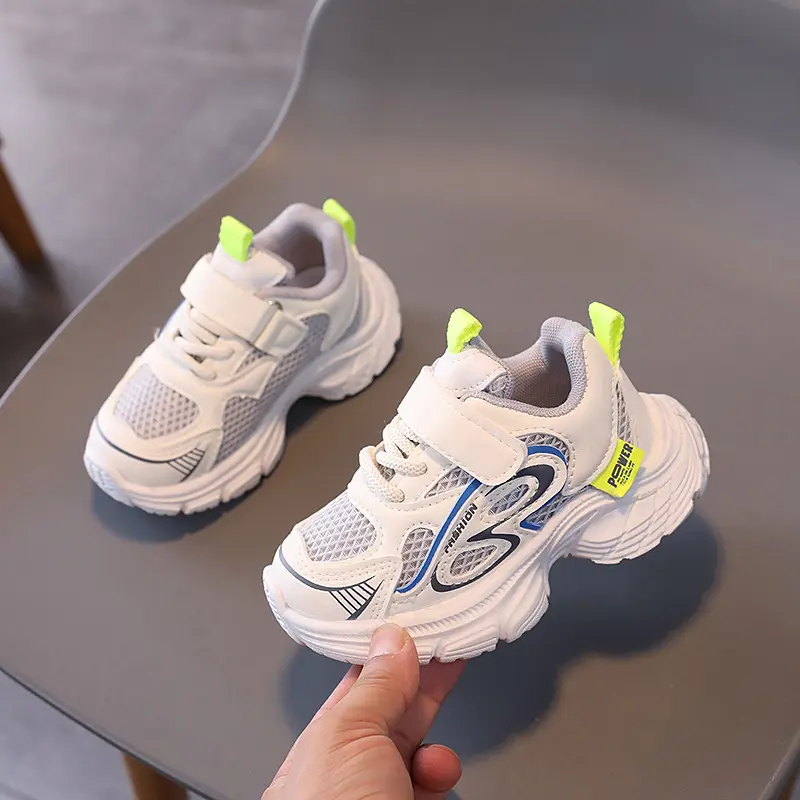 Child Fashion Vulcanized Sneaker Geometric Pattern Platform Flats Little Girls Shoes Casual Breathable Boys Walking Shoes H08217