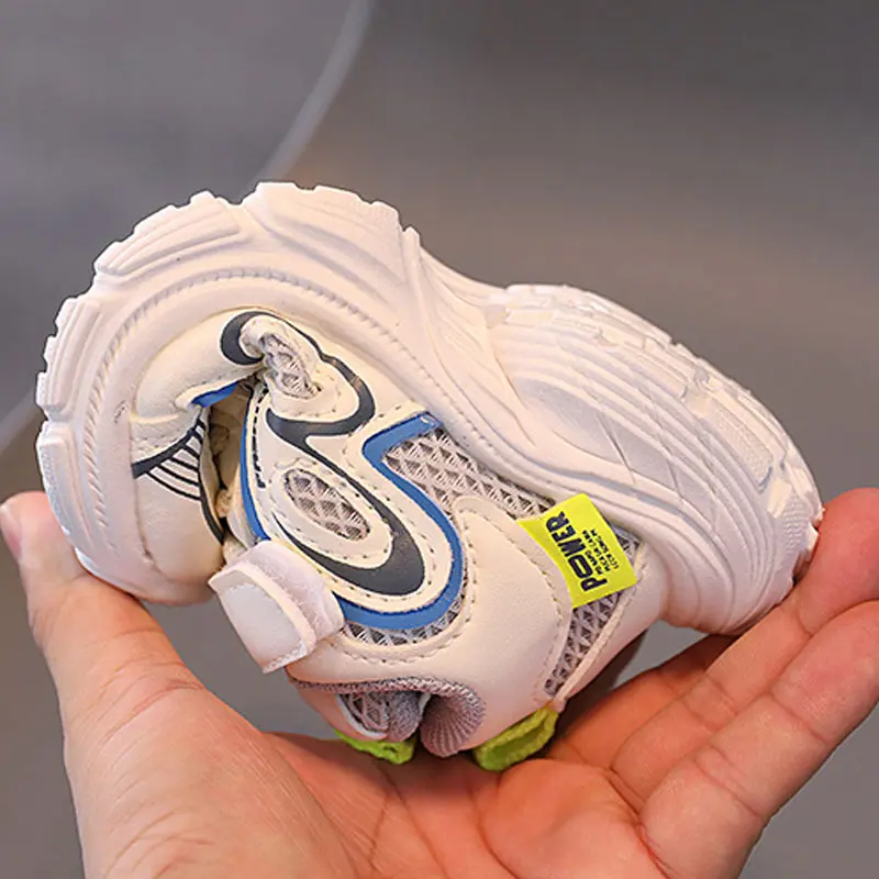 Child Fashion Vulcanized Sneaker Geometric Pattern Platform Flats Little Girls Shoes Casual Breathable Boys Walking Shoes H08217