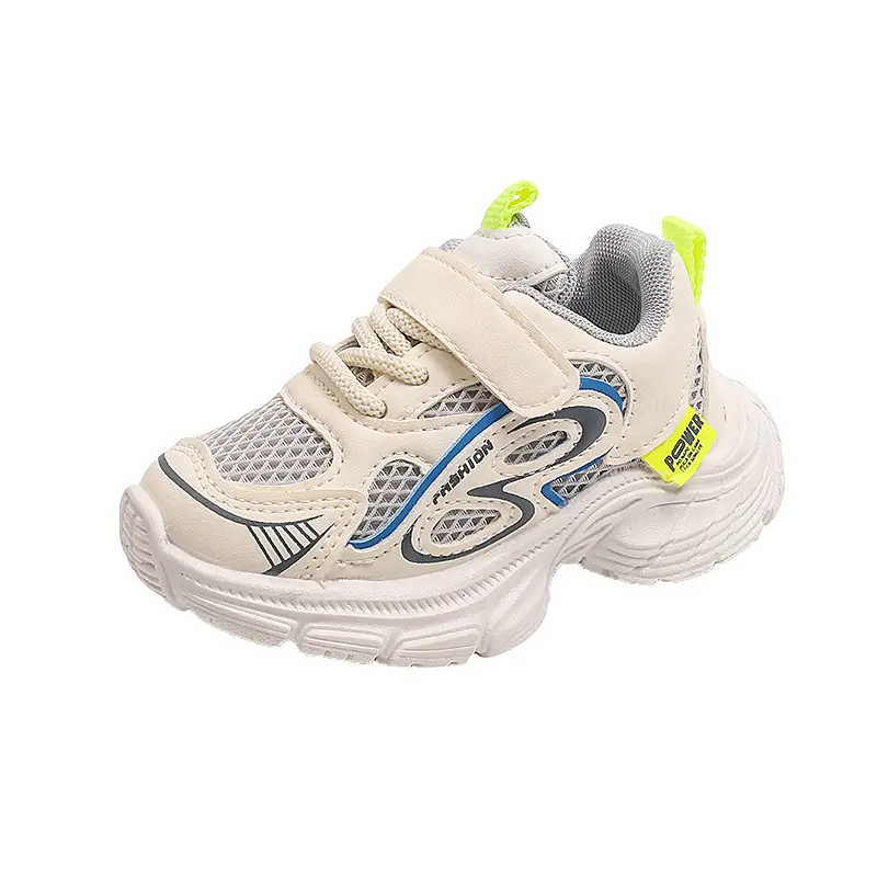 Child Fashion Vulcanized Sneaker Geometric Pattern Platform Flats Little Girls Shoes Casual Breathable Boys Walking Shoes H08217