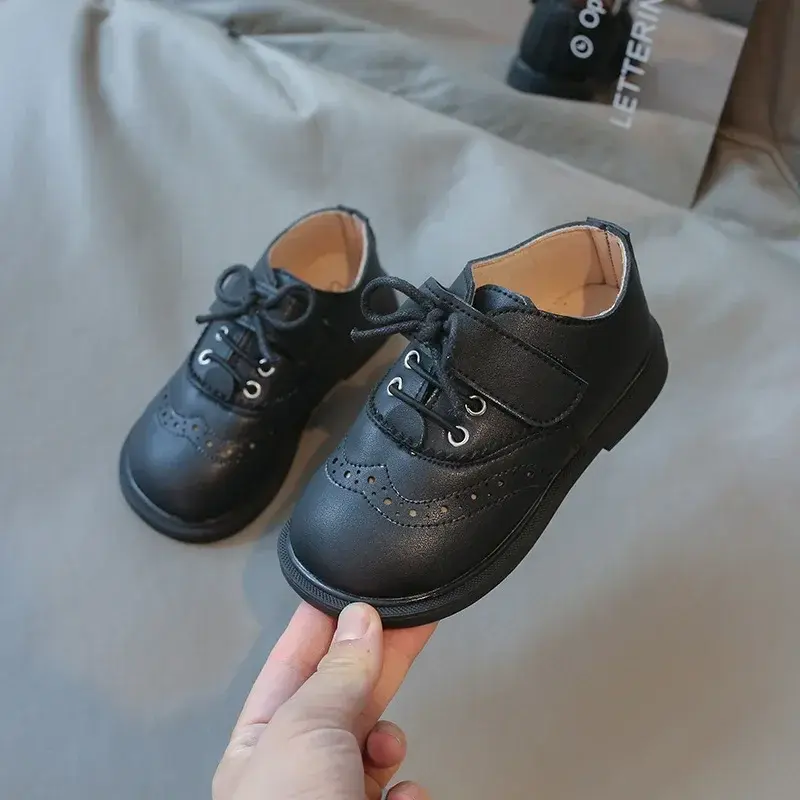 Children Leather Shoes for Boys Kids Loafers Slip-on School Low Heels Formal Shoes Best Man Wedding Party Shoes Footwear I01206