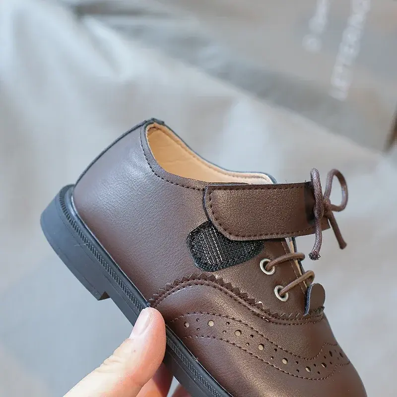 Children Leather Shoes for Boys Kids Loafers Slip-on School Low Heels Formal Shoes Best Man Wedding Party Shoes Footwear I01206