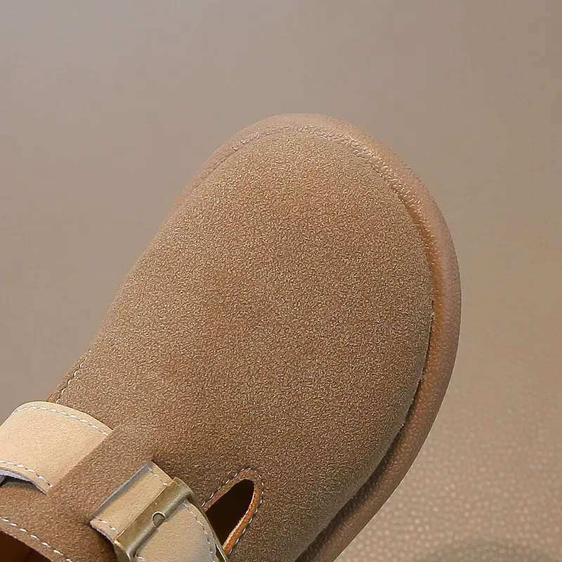 2025 Children's Flat Shoes New Retro Color Matte Leather Casual Shoes Girls Lightweight Baby Girl Sneakers Kids Moccasins I02153