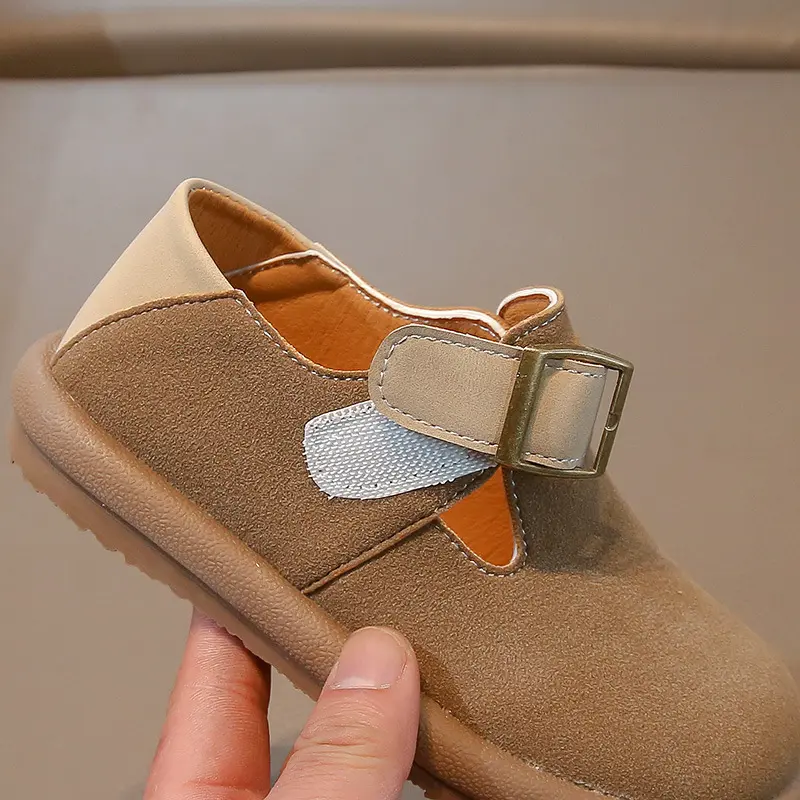 2025 Children's Flat Shoes New Retro Color Matte Leather Casual Shoes Girls Lightweight Baby Girl Sneakers Kids Moccasins I02153