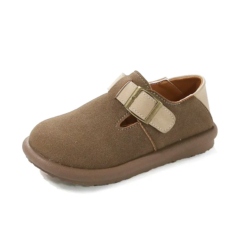2025 Children's Flat Shoes New Retro Color Matte Leather Casual Shoes Girls Lightweight Baby Girl Sneakers Kids Moccasins I02153
