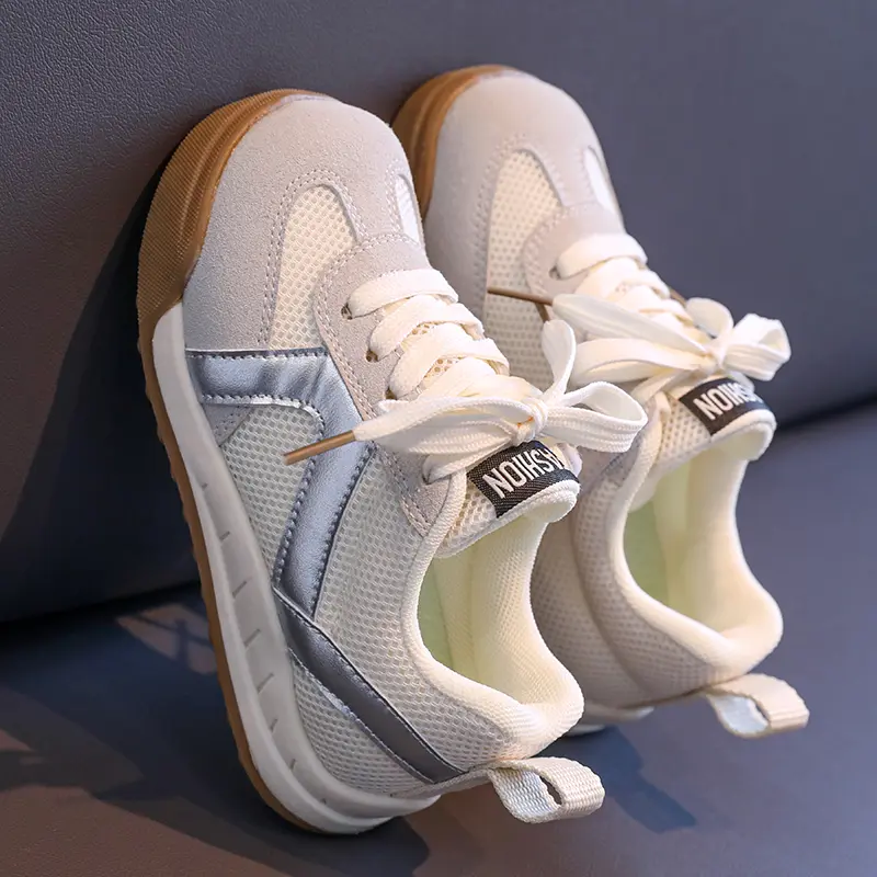 Kids Shoes Casual Children Purple Silver Yellow Sneaker for Girls Fashion Brand Designer City-friendly Walking Shoes Girl I08136