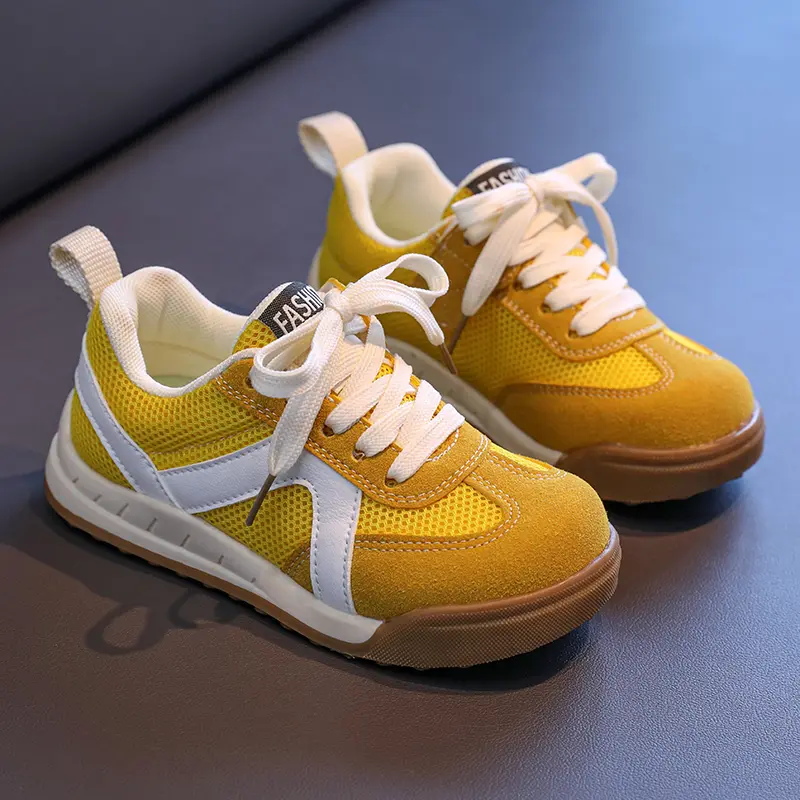 Kids Shoes Casual Children Purple Silver Yellow Sneaker for Girls Fashion Brand Designer City-friendly Walking Shoes Girl I08136