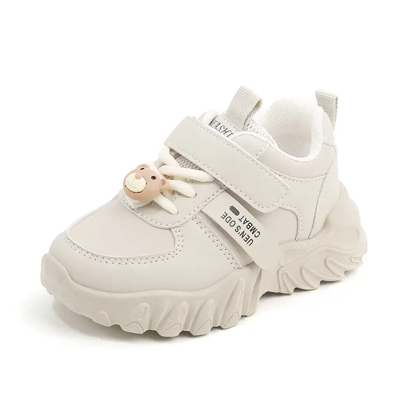 Children's Shoes Cartoon Bear Decos Autumn New Casual Versatile Girls Boys Baby Running Shoes Kids Comfort Chunky Sneaker I08134
