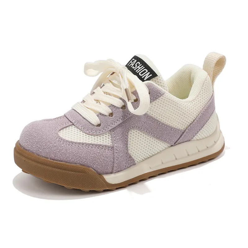 Kids Shoes Casual Children Purple Silver Yellow Sneaker for Girls Fashion Brand Designer City-friendly Walking Shoes Girl I08136