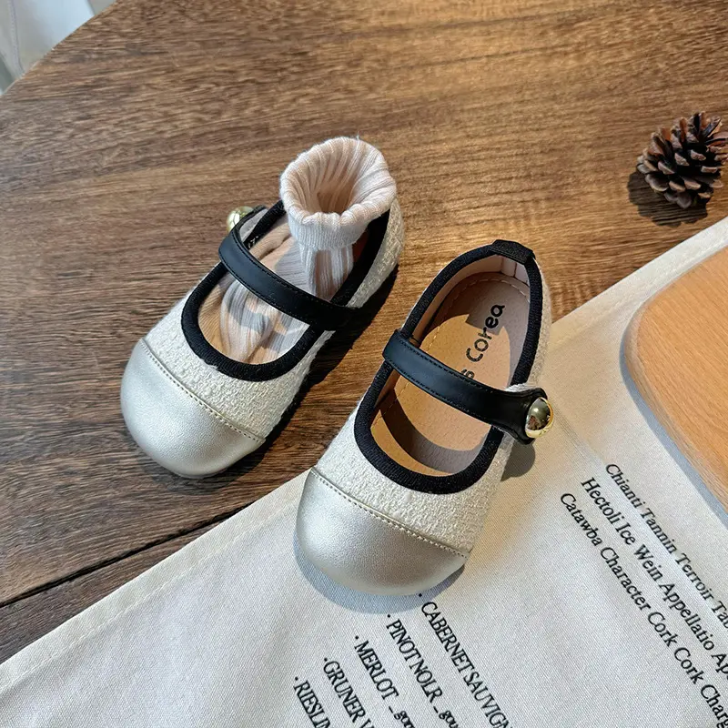 Children Leather Shoes for Girls 2025 Fall Fashion Comfortable Elegant Patchwork Braided Soft Sole Wedding Princess Shoes I08123