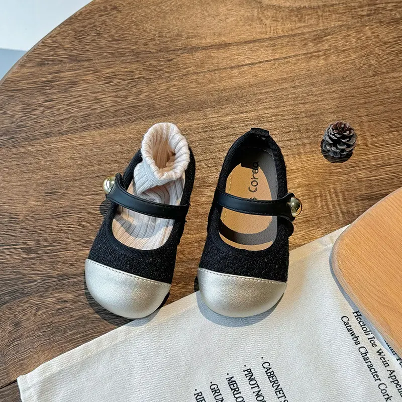 Children Leather Shoes for Girls 2025 Fall Fashion Comfortable Elegant Patchwork Braided Soft Sole Wedding Princess Shoes I08123