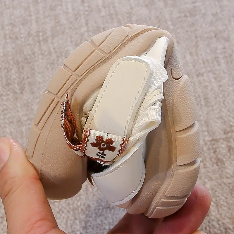 Bow-knot Breathable Hollow Out Platform Sneakers Teenage Girl Student Summer Mesh Shoes with Cherry Thick Bottom Footwear I06053