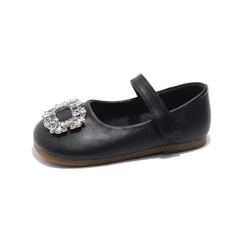 Trendy Girls Princess Shoes Spring Autumn Children Rhinestone Party Dance Shoes Kids Leather Shoes Little Girl mary janes I01214