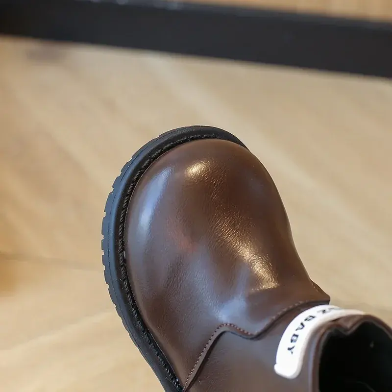 2025 Letter Short Boots for Children Girls Autumn Side Zipper Ankle Boots Girl Fashionable Princess Low Heels Shoes Boots I04285