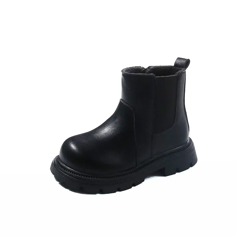 Children's Chelsea Boots Winter New Arrival Velvet Warm Girl's Platform Shoes England Style Wedding Party Shoes Girl Boot H10151