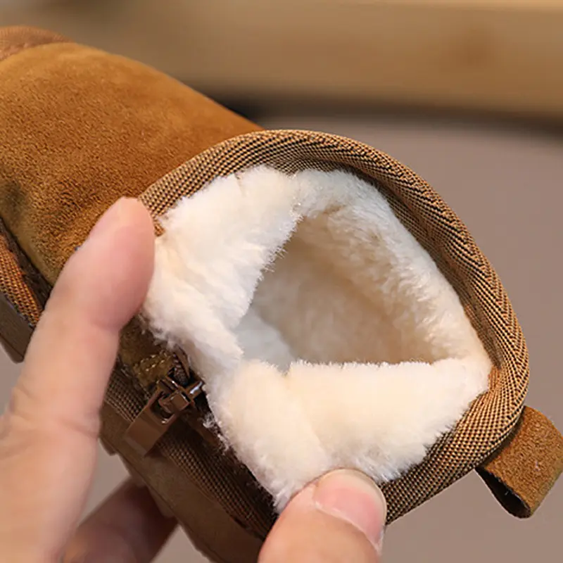 Winter Kids Baby Snow Boots Newborn First Communion Plush Warm Hot Soft Sole Toddler Shoes New Year Christmas Short Boots I07239