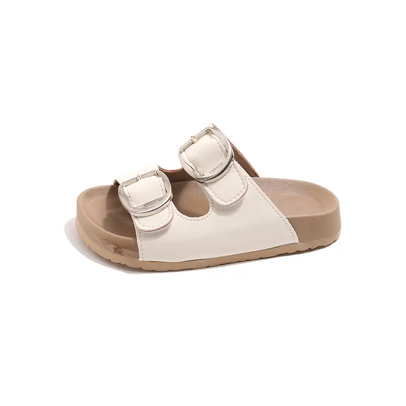 2025 New Arrival Summer Children Slippers with Metal Buckle Boys Sport Shoes Slides Nice Girls Platform Beach Shoes Child I07039