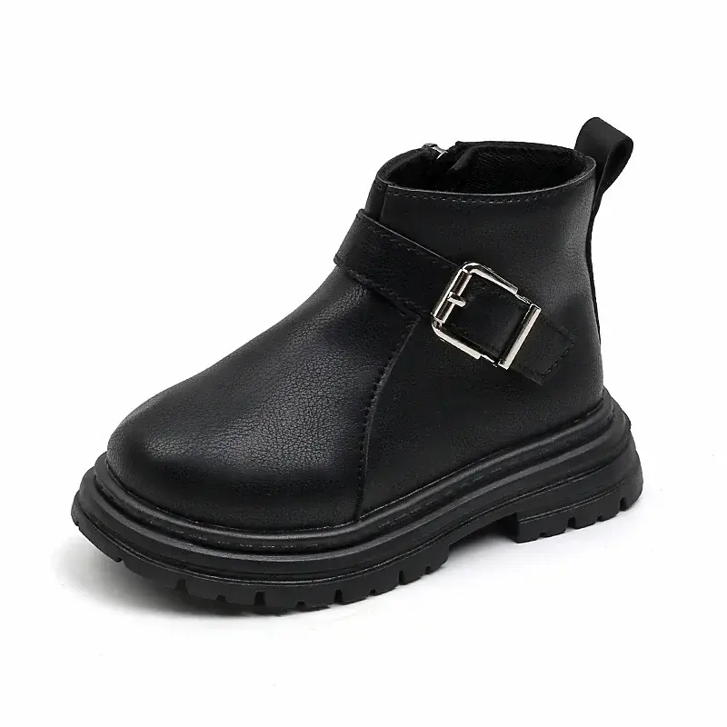 Spring Autumn Toddler Boots for Kids Girls Fashion Ankle Strape Baby Platform Boots England Style Children School Shoes H05293