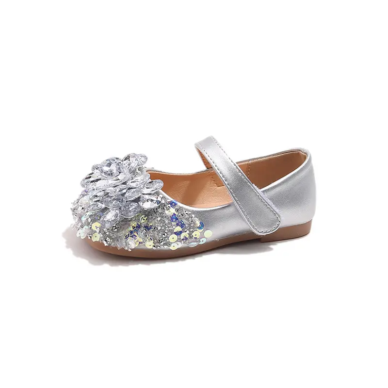 Beautiful Girl Sweet Rhinestone Bowknot Lolita Shoes Girls 2025 School Shoes Platform Mary Janes Shoe Child Cute Low Heel I08039
