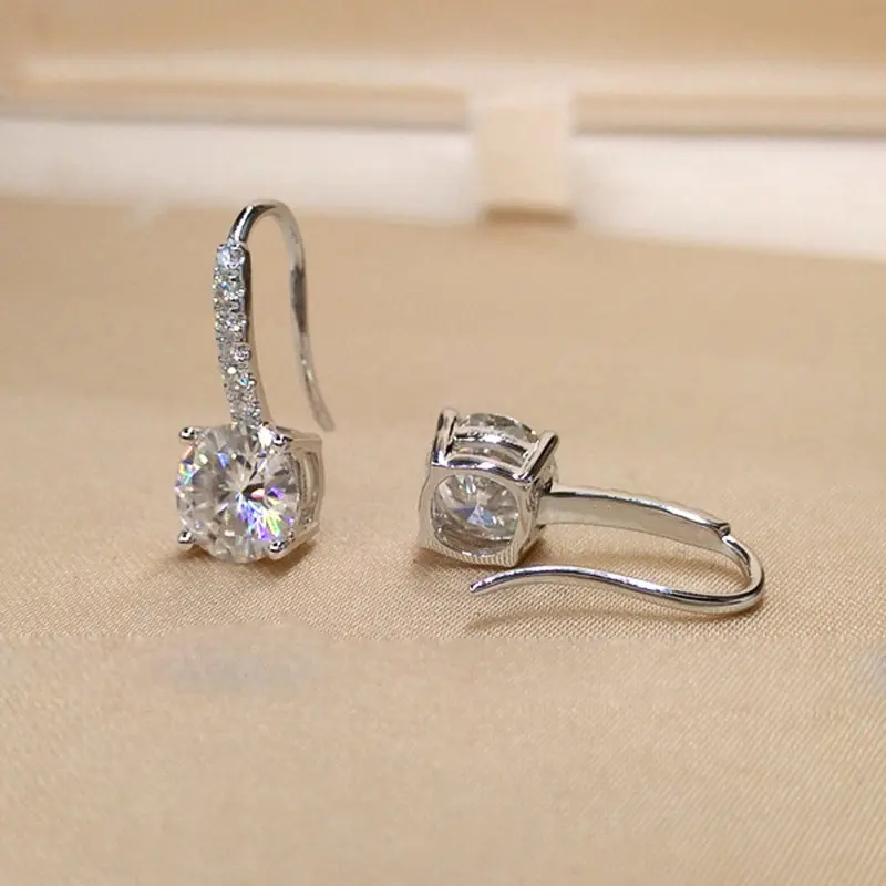 Huitan Dazzling Crystal Zircon Women Drop Earring Wedding Engagement Party Versatile Gorgeous Earring Classic Jewelry Best Gift