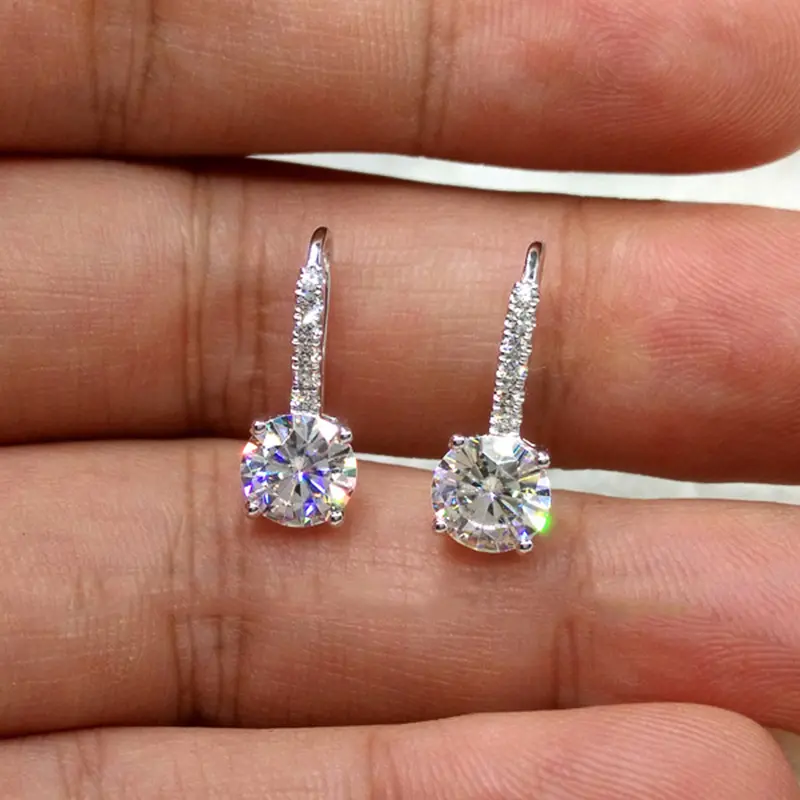 Huitan Dazzling Crystal Zircon Women Drop Earring Wedding Engagement Party Versatile Gorgeous Earring Classic Jewelry Best Gift