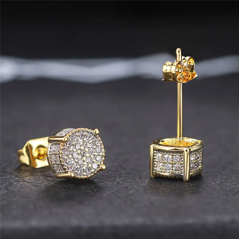 Huitan 2022 New Fashion Stud Earrings Ear Piercing Accessories Women Men Versatile Everyday Earrings Wholesale Drop Ship Jewelry