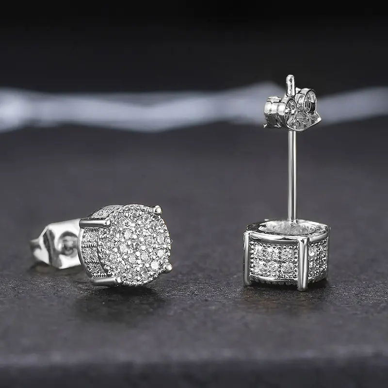 Huitan 2022 New Fashion Stud Earrings Ear Piercing Accessories Women Men Versatile Everyday Earrings Wholesale Drop Ship Jewelry