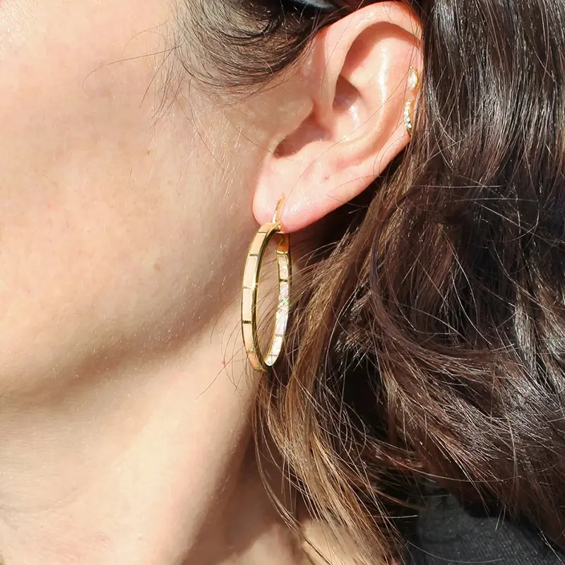 Huitan Creative Enamel Hoop Earrings for Women Gold Color/Rose Gold Color Temperament Sweet Girls Earrings Party Fashion Jewelry