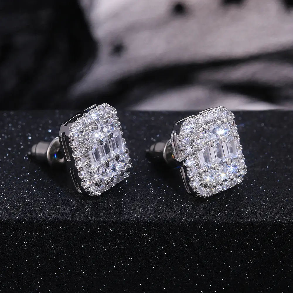 Huitan Delicate Dazzling Cubic Zircon Women Stud Earrings Elegant Female Wedding Earrings Nice Anniversary Gift Fashion Jewelry