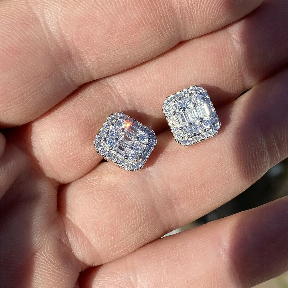 Huitan Delicate Dazzling Cubic Zircon Women Stud Earrings Elegant Female Wedding Earrings Nice Anniversary Gift Fashion Jewelry