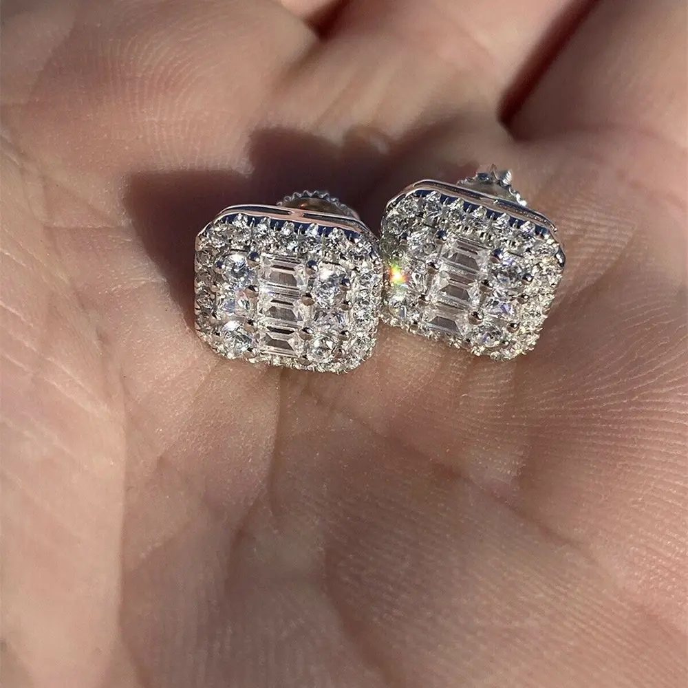 Huitan Delicate Dazzling Cubic Zircon Women Stud Earrings Elegant Female Wedding Earrings Nice Anniversary Gift Fashion Jewelry