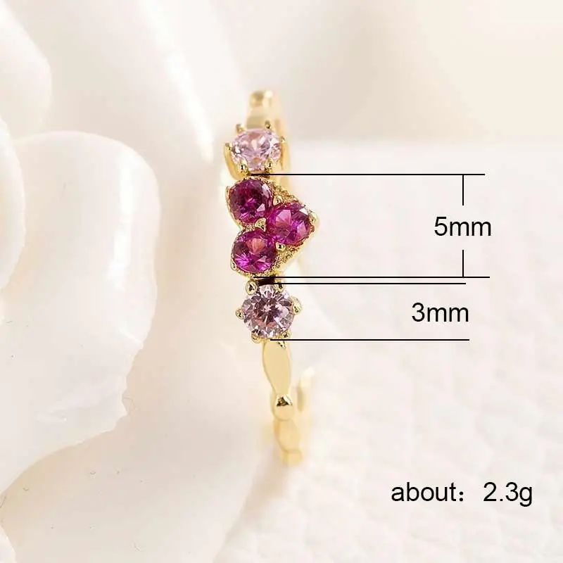 Huitan Trendy Simple Golden Inifinite Heart Shaped Love Engagement RIngs For Women Romantic Gadget Pinky Rings For Girl New