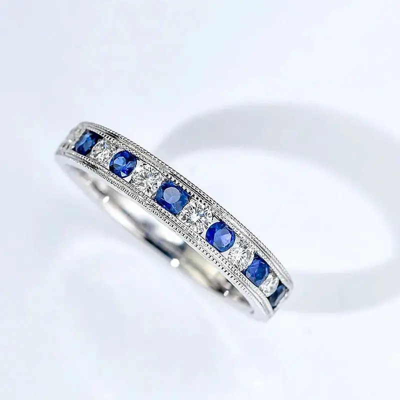 Huitan Shiny Blue/White Cubic Zirconia Rings for Women Novel Creative Attractive Female Finger Accessories Dinner Party Jewelry