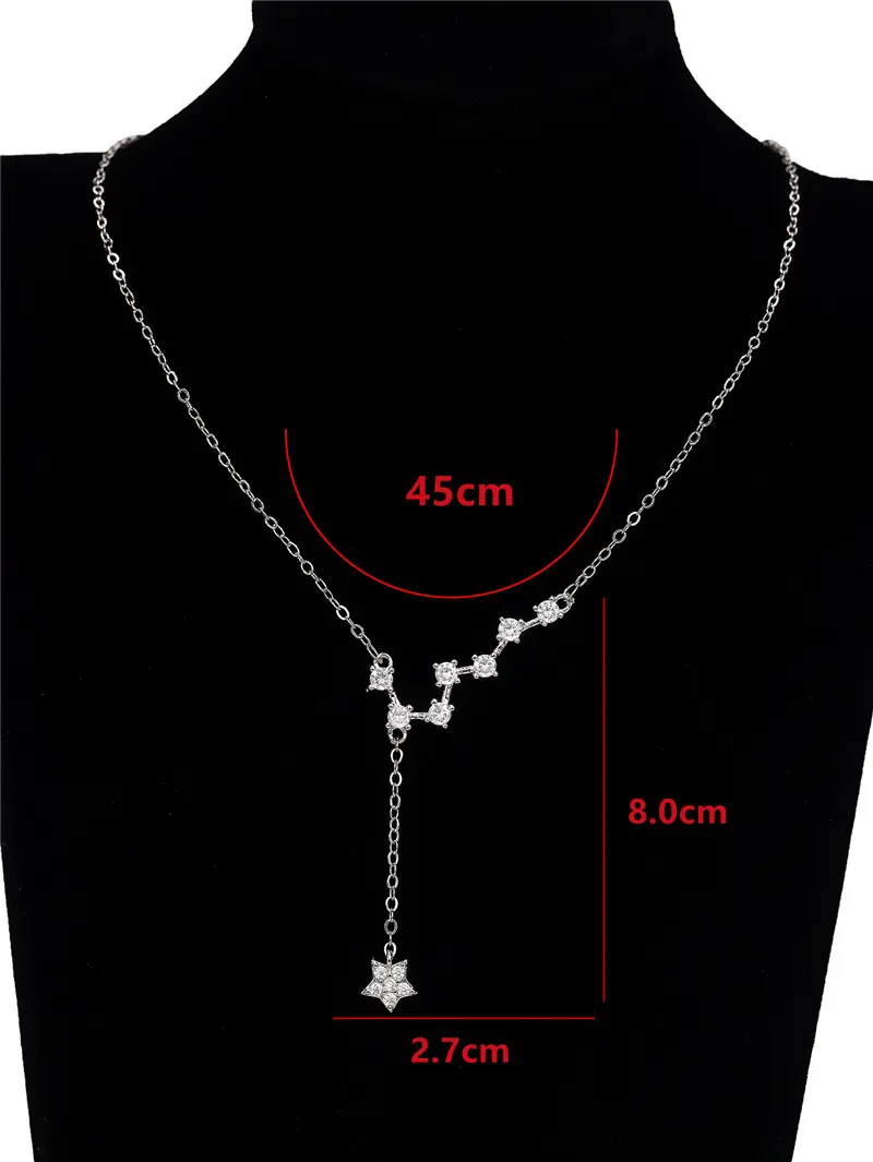 Huitan Aesthetic Women Necklace Engagement Wedding Party Elegant Neck Accessories Crystal Cubic Zirconia Luxury Fashion Jewelry