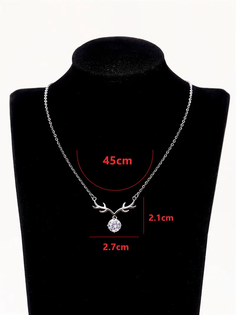 Huitan Aesthetic Women Necklace Engagement Wedding Party Elegant Neck Accessories Crystal Cubic Zirconia Luxury Fashion Jewelry