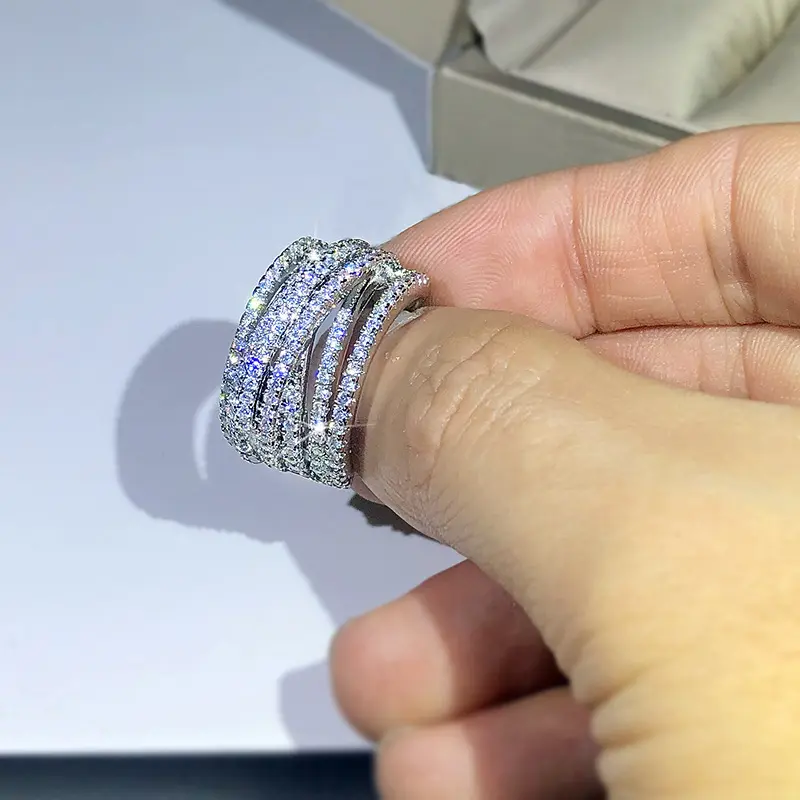 Huitan Micro Paved CZ Bling Bling Women's Finger-rings Modern Design Fashion Versatile Female Accessories OL Style New Jewelry
