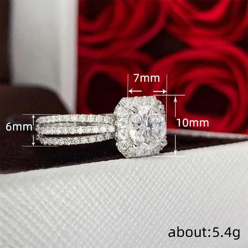 Huitan Luxury Eternity Rings Bridal Wedding Bands Accessories Fashion Gorgeous Promise Finger Jewelry for Engagement Ceremony