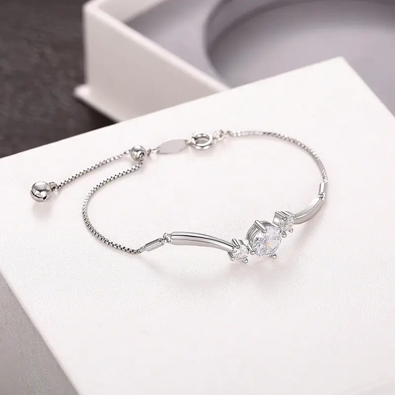 Huitan Fashion Luxury Bracelets for Women Wedding Ceremony Accessories with Brilliant Cubic Zirconia Gorgeous Jewelry for Female