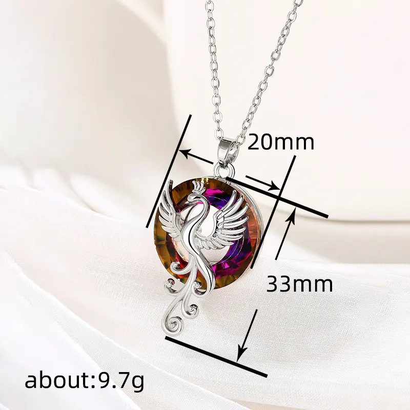 Huitan Chic Flying Bird Necklace for Women Silver Color Personality Statement Jewelry Funny Accessories for Anniversary Party
