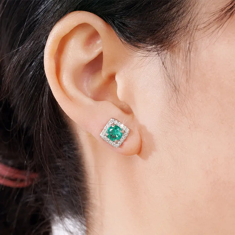 Huitan Bright Zirconia Ear Studs Lady Everyday Earrings Jewelry for Women Fashion Female Engagement Ceremony Accessories Gift
