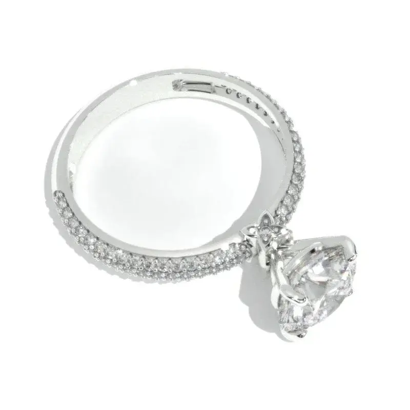 Huitan Exquisite Cubic Zirconia Rings for Women Elegant Wedding Party Female Accessories Fancy Gift Stylish Hot Trendy Jewelry
