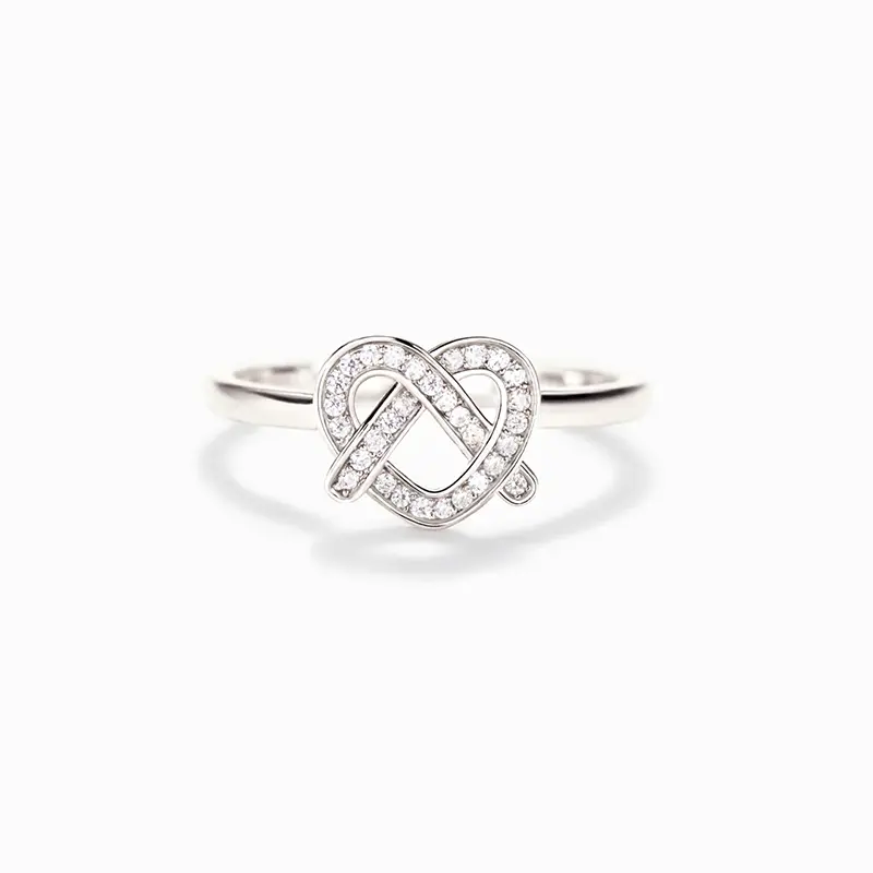 Huitan Luxury Wedding Rings with Bright Cubic Zirconia Fashion Women Daily Wearable Accessories Love Jewelry for Women