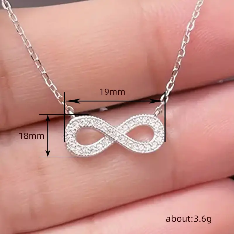 Huitan Fashion Chic Pendant Necklace Lady Everyday Jewelry with Cubic Zirconia Stylish Versatile Silver Color Accessories Gifts